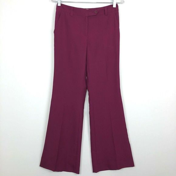 Etro Pants - ETRO Silk Pants Pink Fuchsia Trousers Wide Leg